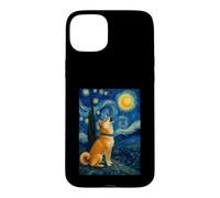 Shiba Inu Starry Night - Kawaii Japanese Dog Dad Dog Mom Case for iPhone 15 Plus