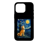 Shiba Inu Starry Night - Kawaii Japanese Dog Dad Dog Mom Case for iPhone 16 Pro