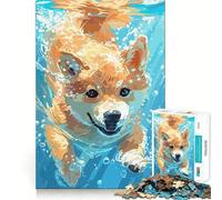 Shiba Inu Swimming Underwater 1000 Piece Jigsaw Puzzles for Adults Sharp Logic Toy Home Leisure Tight Cut Heartfelt Gift 50x75cm