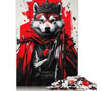 Shiba Inu Warrior Jigsaw Puzzles Puzzles for Adults Kids. 1000 Pieces Great Gifts Challenge Toy Educational Game Home Decoration for Educational Games Gifts 1000pcs (38x26cm)