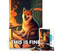 Shiba Is Fine 1000 Piece Jigsaw Puzzles for Adults Teenagers Memory Upgrade Light Relax Sharp Cut Lovely Gift 38x26cm