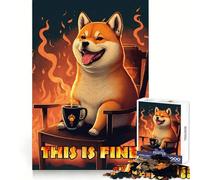 Shiba Is Fine Too for Adults 1000 Piece Jigsaw Puzzle Mind Puzzle Relaxing Fun Image Assembly Warm Surprise 38x52cm