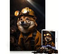 Shiba Miner 1000 Piece Jigsaw Puzzles for Adults Teenagers Memory Gain Relaxed Mind Design Assembly 38x26cm