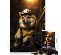 Shiba Miner 1000 Piece Jigsaw Puzzles for Adults Teenagers Memory Upgrade Light Relax Sharp Cut Lovely Gift 50x75cm