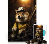 Shiba Miner 1000 Piece Jigsaw Puzzles for Adults Teenagers Memory Upgrade Light Relax Sharp Cut Lovely Gift 50x75cm