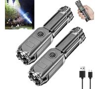 Shibeikadi 2024 New Flash Light, 900000 Lumen Flashlight Rechargeable, LED Flashlights High Lumens, Powerful Flash Light for Home & Camping, Adjustable Zoom, IPX6 Waterproof (2pcs)