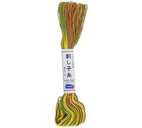 Shibori Dragon Thread 20m Skein, Yellow, Orange & Green