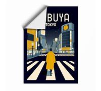 Shibuya Crossing Modern Unframed Wall Art Print A2 (59.4×42cm), Wall Decor for Living Room, Bedroom, Office & Home, Art Gift