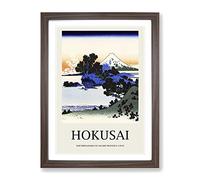 Shichiri Beach By Katsushika Hokusai Exhibition Museum Asian Japanese Framed Print | A3 Walnut Framed Wall Art | Ready to Hang | Asian Beach Picture | Living Room Bedroom Lounge Office