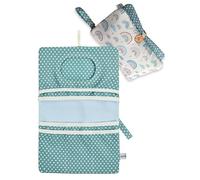 ShiciMici Nappy bag for on the go, changing table organiser, casual changing bag, turquoise, Modern