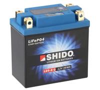 Shido LB9-B Q Lightweight 12v Lithium Ion Motorcycle Battery (Quad Terminal)