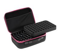 SHIDOW 120 Slot EVA Oil Case 10ml 15-20ml Foam Peach Red Portable Storage | Fits 120 x 10ml or 60 x 15-20ml Bottles EVA Hard Shell Travel Case