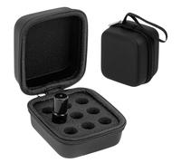 SHIDOW Essential Oils Holder EVA Travel Storage Organizer for 9 x 5ml Bottles, with Essential Oil Labels, Straw and Bottle Opener (Black)