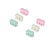 SHIDOW Mini Portable Hole Puncher, Portable Hole Puncher Single, for Paper, Cardboard, Scrapbook, Handbook, Diary, DIY Crafts （2 PCS Beige＋2 PCS Green＋ 2PCS Pink）