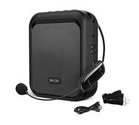 SHIDU Mini Voice Amplifier Portable Bluetooth Speaker with UHF Wireless Microphone Headset 10W 1800mAh PA system Supports MP3 Format Audio for Teachers, Taxi Driver, Coaches, Training, Tour Guide