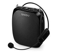 SHIDU S615 Wireless Voice Amplifier, 10W Rechargable PA System with UHF Microphone, Multifunctional Speaker for Teaching, Tour Guid, Speech, Coach
