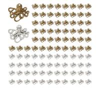 SHIDXIB 100Pcs Zinc Alloy Charms Antique Silver Color Marine Octopus Shape Charms Pendants For DIY Necklace Bracelets Jewelry Making 20 x 24 mm