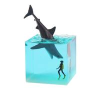 SHIDXIB 1Pcs Ocean Resin Whale Zodiac Whale Cube Ornament Home Glow Night Light Shark Decoration Novelty Gift