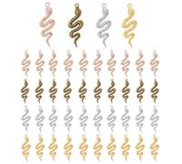 SHIDXIB 40Pcs Snake Charms Antique Silver Plated Pendants Bracelet Pendants Connectors For Jewelry Making DIY Handmade Craft 42 x 14 mm
