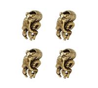 SHIDXIB 4Pcs Brass Octopus Handmade DIY Pendant KeyChain Pendant Umbrella Rope Pendant Accessories