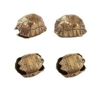 SHIDXIB 4Pcs Brass Turtle Bell Keychain Pendant Unique Design for Men Melodic Charm Craftsmanship Pendant Ornament