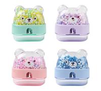 SHIDXIB 4Pcs Cute Bear Pencil Sharpener Single Sharpener Cute Stationery Manual Sharpener Back to Supplies, Blue