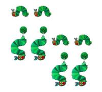 SHIDXIB 4Pcs Cute Caterpillar Animal Acrylic Dangle Earrings Lovely Earrings For Women