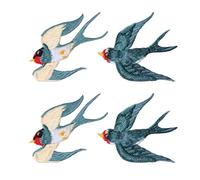 SHIDXIB 4Pcs Swallow Patches Embroidery Applique Iron On Heat Patches for Jackets Sew On Patches for Clothing Backpacks Jeans T-Shirt