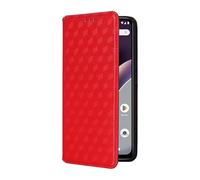 SHIEID Leather Case Compatible with Honor Magic8 Pro Air, Vintage PU Leather Folio Cases with Card Slots Kickstand Shockproof Flip Phone Cover for Honor Magic8 Pro Air Red