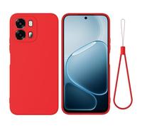 SHIEID Silicone Case for Oppo A6/A6s, Liquid Silicone Gel TPU Cases, Silky-soft touch Full-Body Protective Caser, with Suitable for Oppo A6/A6s Shockproof cover-Red