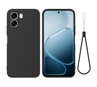 SHIEID Silicone Case for Oppo A6t, Liquid Silicone Gel TPU Cases, Silky-soft touch Full-Body Protective Caser, with Suitable for Oppo A6t Shockproof cover-Black