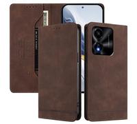 SHIEID Wallet Case for Honor X5c Plus Flip PU Leather Card Cover with RFID-blocking card compartment, Compatible with Honor X5c Plus Brown