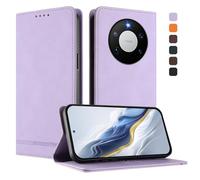 SHIEID Wallet Case for Huawei Mate 80 Pro Max Flip PU Leather Card Cover with RFID-blocking card compartment, Compatible with Huawei Mate 80 Pro Max Light purple