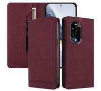 SHIEID Wallet Case for Huawei nova 13 Pro Flip PU Leather Card Cover with RFID-blocking card compartment, Compatible with Huawei nova 13 Pro Wine red