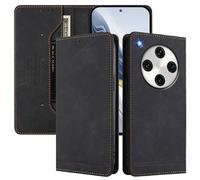 SHIEID Wallet Case for Oppo Find X8 Flip PU Leather Card Cover with RFID-blocking card compartment, Compatible with Oppo Find X8 Black