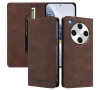 SHIEID Wallet Case for Oppo Find X8 Pro Flip PU Leather Card Cover with RFID-blocking card compartment, Compatible with Oppo Find X8 Pro Brown