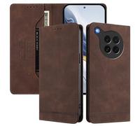 SHIEID Wallet Case for Oppo Find X8s Flip PU Leather Card Cover with RFID-blocking card compartment, Compatible with Oppo Find X8s Brown