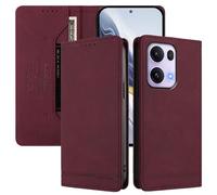 SHIEID Wallet Case for Oppo Reno13 Pro Flip PU Leather Card Cover with RFID-blocking card compartment, Compatible with Oppo Reno13 Pro Wine red