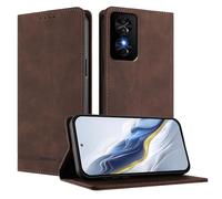 SHIEID Wallet Case for TCL 50 SE Flip PU Leather Card Cover with RFID-blocking card compartment, Compatible with TCL 50 SE Brown