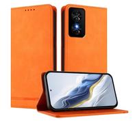 SHIEID Wallet Case for TCL 50 SE Flip PU Leather Card Cover with RFID-blocking card compartment, Compatible with TCL 50 SE orange
