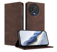 SHIEID Wallet Case for TCL 60R Flip PU Leather Card Cover with RFID-blocking card compartment, Compatible with TCL 60R Brown