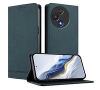 SHIEID Wallet Case for TCL 60R Flip PU Leather Card Cover with RFID-blocking card compartment, Compatible with TCL 60R Dark Green