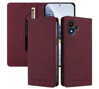 SHIEID Wallet Case for TCL K70 SE Flip PU Leather Card Cover with RFID-blocking card compartment, Compatible with TCL K70 SE Wine red