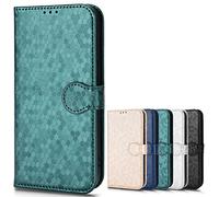 SHIEID Wallet Case for ZTE Blade A76 4G, Magnetic Enclosed Dot Painted Phone Cover ZTE Blade A76 4G-Green