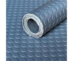 Shield Autocare 1m x 1.5m Dark Grey Coin PVC Flooring Roll | Non Slip Industrial Lino Vinyl Floor Matting for Garage Work Van Heavy Duty 3mm Thick 1.5m Width