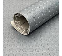 Shield Autocare 1m x 1.5m Light Grey Coin PVC Flooring Roll | Non Slip Industrial Lino Vinyl Floor Matting for Garage Work Van Heavy Duty 3mm Thick 1.5m Width