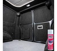 Shield Autocare 4 Way Stretch Anthracite| Charcoal Grey Van Lining Camper Conversion Carpet Trim Bundle Kit-Includes High Temperature Trimfix Adhesive Glue (6 M + 6 Trim FIX)