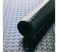 Shield Autocare 4m x 1.5m Black Coin PVC Flooring Roll | Non Slip Industrial Lino Vinyl Floor Matting for Garage Work Van Heavy Duty 3mm Thick 1.5m Width
