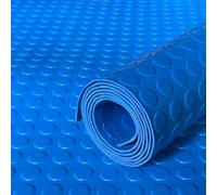 Shield Autocare 4m x 1.5m Blue Coin PVC Flooring Roll | Non Slip Industrial Lino Vinyl Floor Matting for Garage Work Van Heavy Duty 3mm Thick 1.5m Width