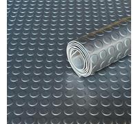 Shield Autocare 4m x 1.5m Silver Coin PVC Flooring Roll | Non Slip Industrial Lino Vinyl Floor Matting for Garage Work Van Heavy Duty 3mm Thick 1.5m Width